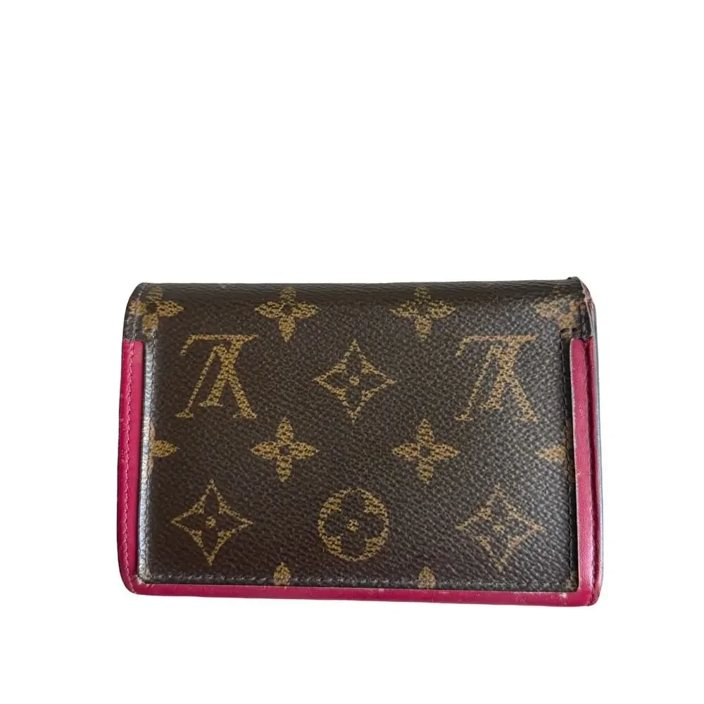 Authentic Louis Vuitton Monogram Flore Compact Wallet Fuchsia Pink Flower